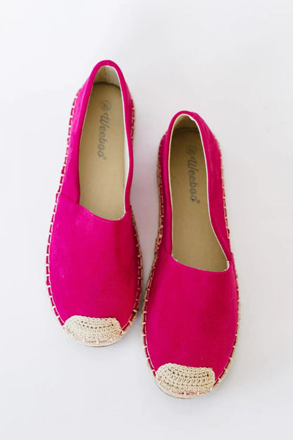 Casual Fuchsia Espadrille Shoes - Jaazi Intl