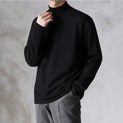 Casual Velvet Turtleneck Men Loose Sweater - Jaazi Intl