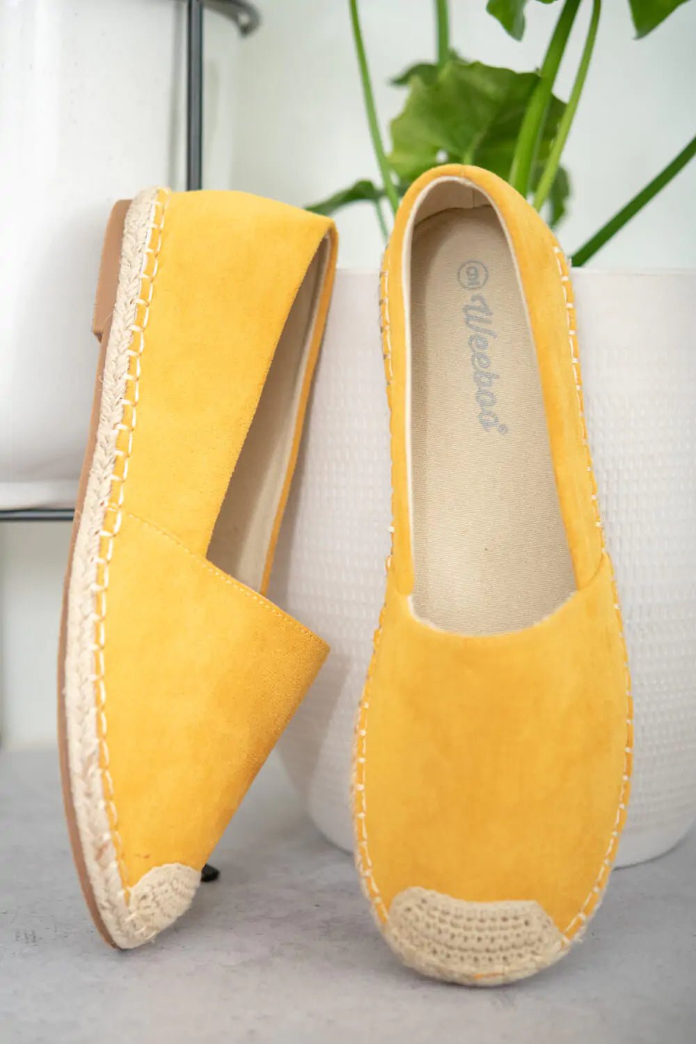 Casual Yellow Espadrille Shoes - Jaazi Intl