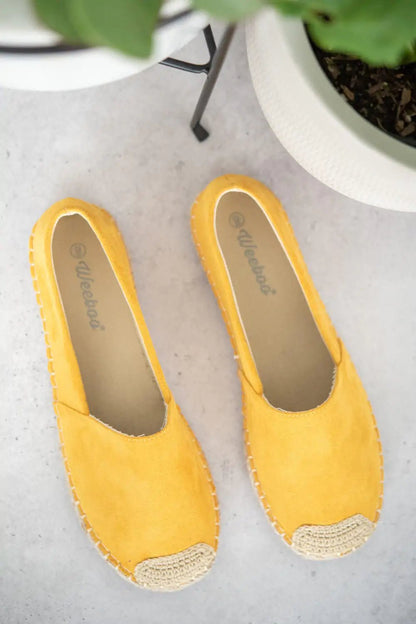 Casual Yellow Espadrille Shoes - Jaazi Intl