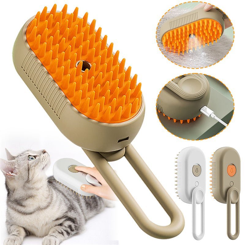 Cat Steam Brush Steamy Dog Brush 3 In 1 Electric Spray Cat Hair Brushes For Massage Pet Grooming Comb Hair Removal Combs Pet Products - Jaazi Intl