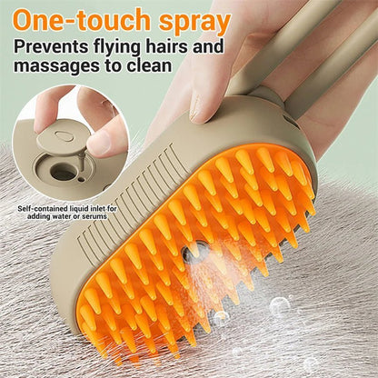 Cat Steam Brush Steamy Dog Brush 3 In 1 Electric Spray Cat Hair Brushes For Massage Pet Grooming Comb Hair Removal Combs Pet Products - Jaazi Intl