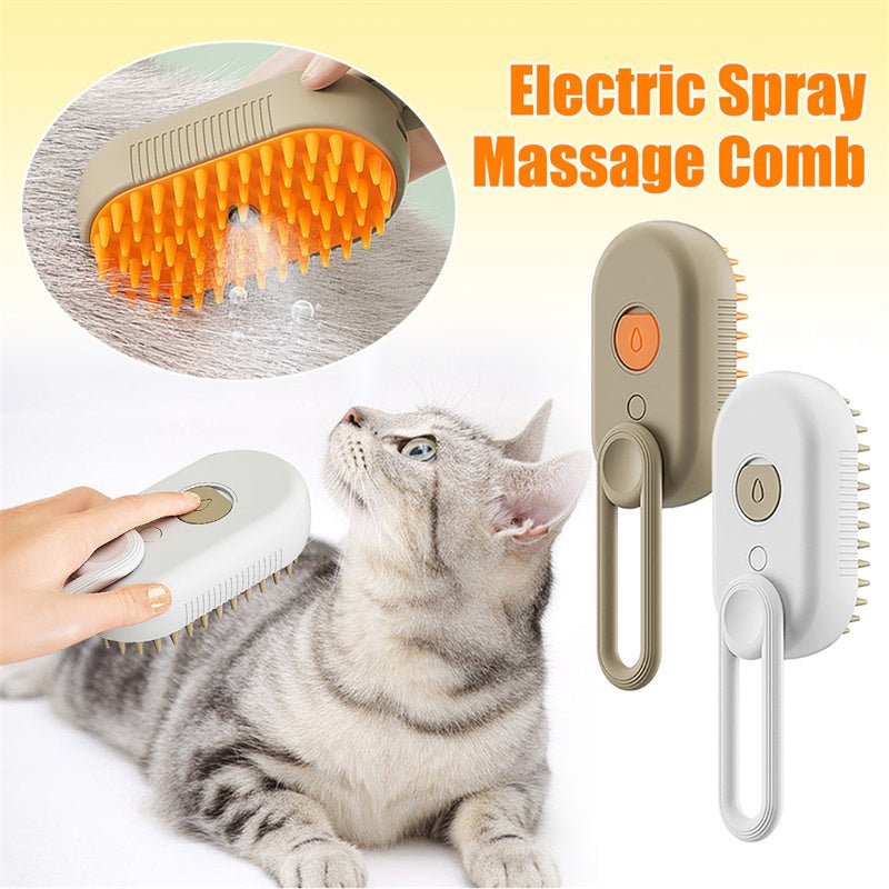 Cat Steam Brush Steamy Dog Brush 3 In 1 Electric Spray Cat Hair Brushes For Massage Pet Grooming Comb Hair Removal Combs Pet Products - Jaazi Intl