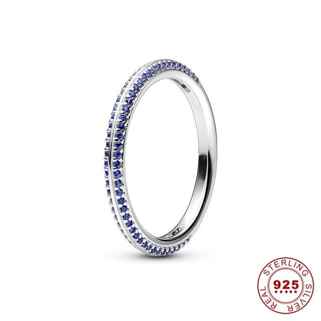 Celestial Blue Sparkling Moon And Sun Rings - Jaazi Intl