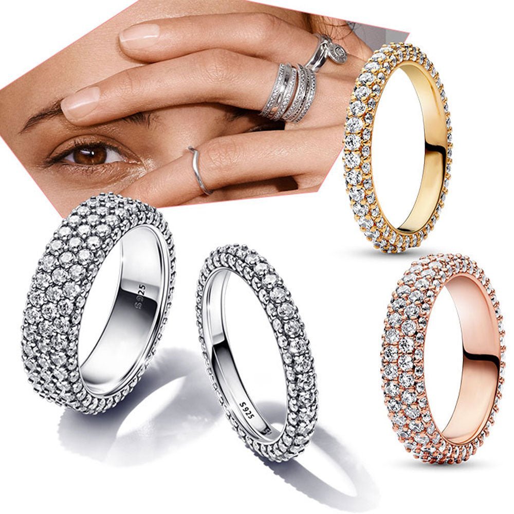 Celestial Blue Sparkling Moon And Sun Rings - Jaazi Intl