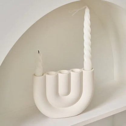 Ceramic Candlestick Holder - Jaazi Intl