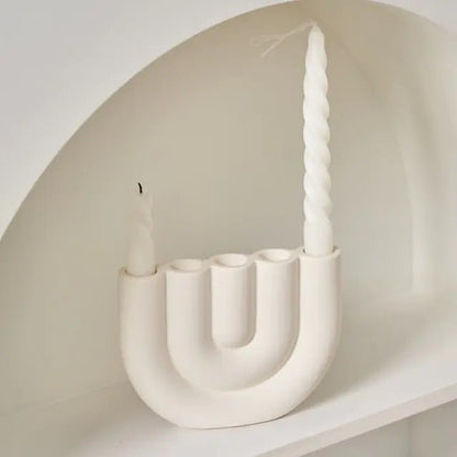 Ceramic Candlestick Holder - Jaazi Intl