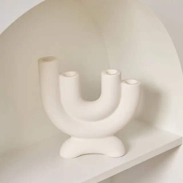 Ceramic Candlestick Holder - Jaazi Intl