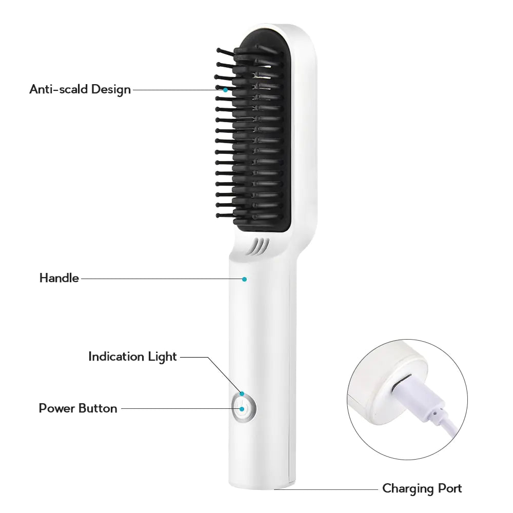 Ceramic Electric Hair Brush - Jaazi Intl