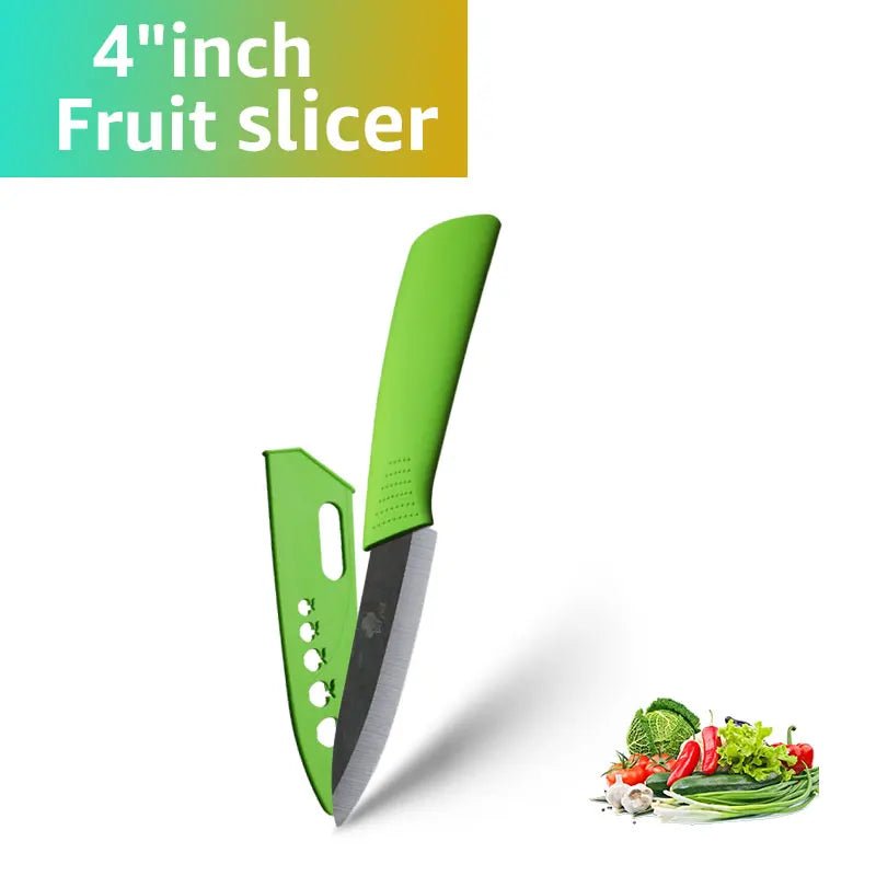 Ceramic Knife Kitchen Knives Set 3 4 5 6 inch +Peeler Zirconia Black Blade Fruit Chef Knife Vege Cooking Tool - Jaazi Intl