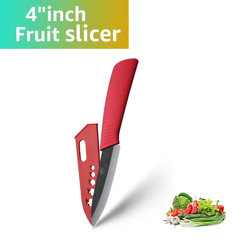 Ceramic Knife Kitchen Knives Set 3 4 5 6 inch +Peeler Zirconia Black Blade Fruit Chef Knife Vege Cooking Tool - Jaazi Intl