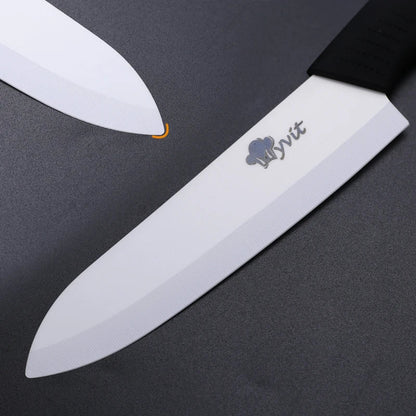 Ceramic Knives Kitchen Knife Chef Paring Fruit Vegetable knives 3 4 5 6 inch + peeler Zirconia White Ceramic Blade Cooking Tool - Jaazi Intl