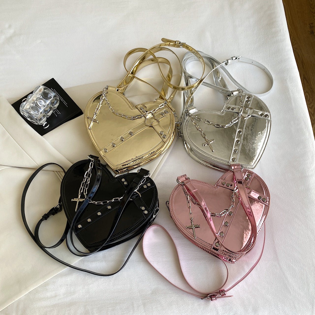 Chain Heart-shaped Bags Large Capacity Love Shoulder Bag For Women Valentine's Day - Jaazi Intl