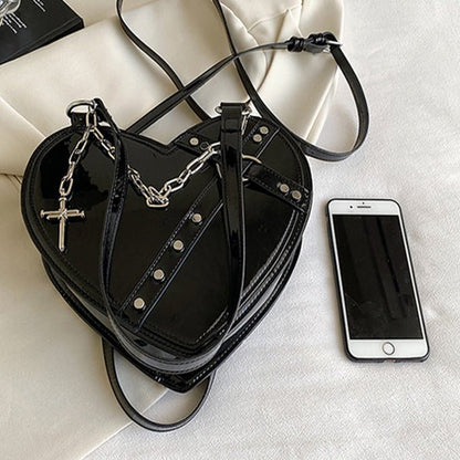 Chain Heart-shaped Bags Large Capacity Love Shoulder Bag For Women Valentine's Day - Jaazi Intl