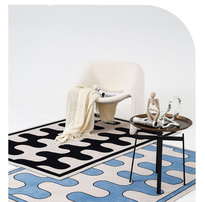 Checkerboard Fluffy Rug - Jaazi Intl