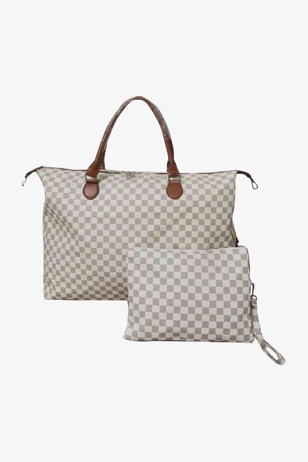 Checkered Two-Piece Bag Set - Jaazi Intl