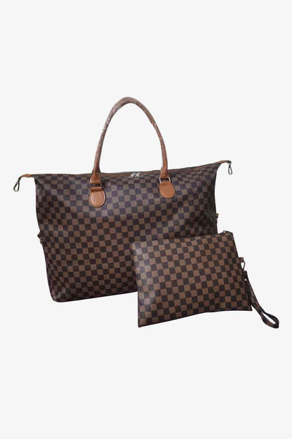 Checkered Two-Piece Bag Set - Jaazi Intl