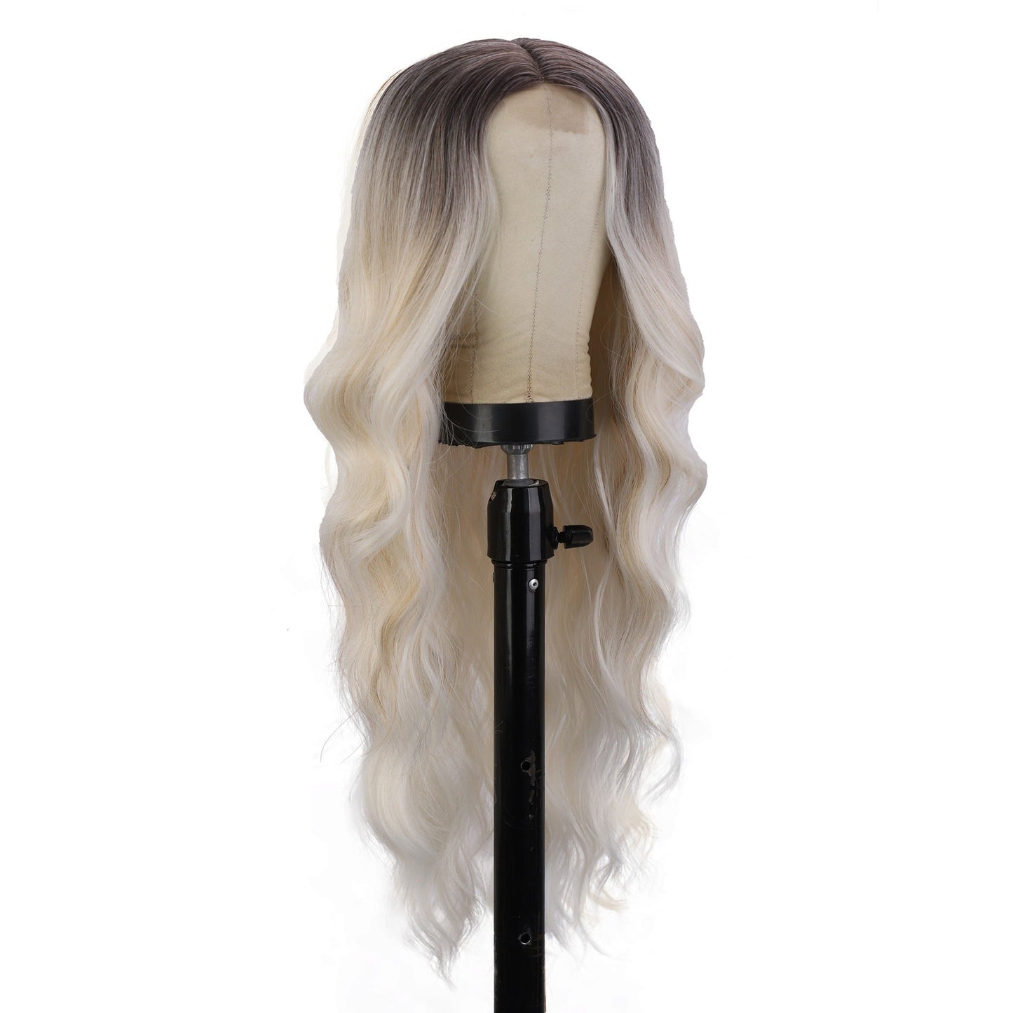 Chemical Fiber Wig Hair, European and American Wigs, Women's Long Curly Hair, Gradually Changing Color, Front Lace Wig Headband - Jaazi Intl