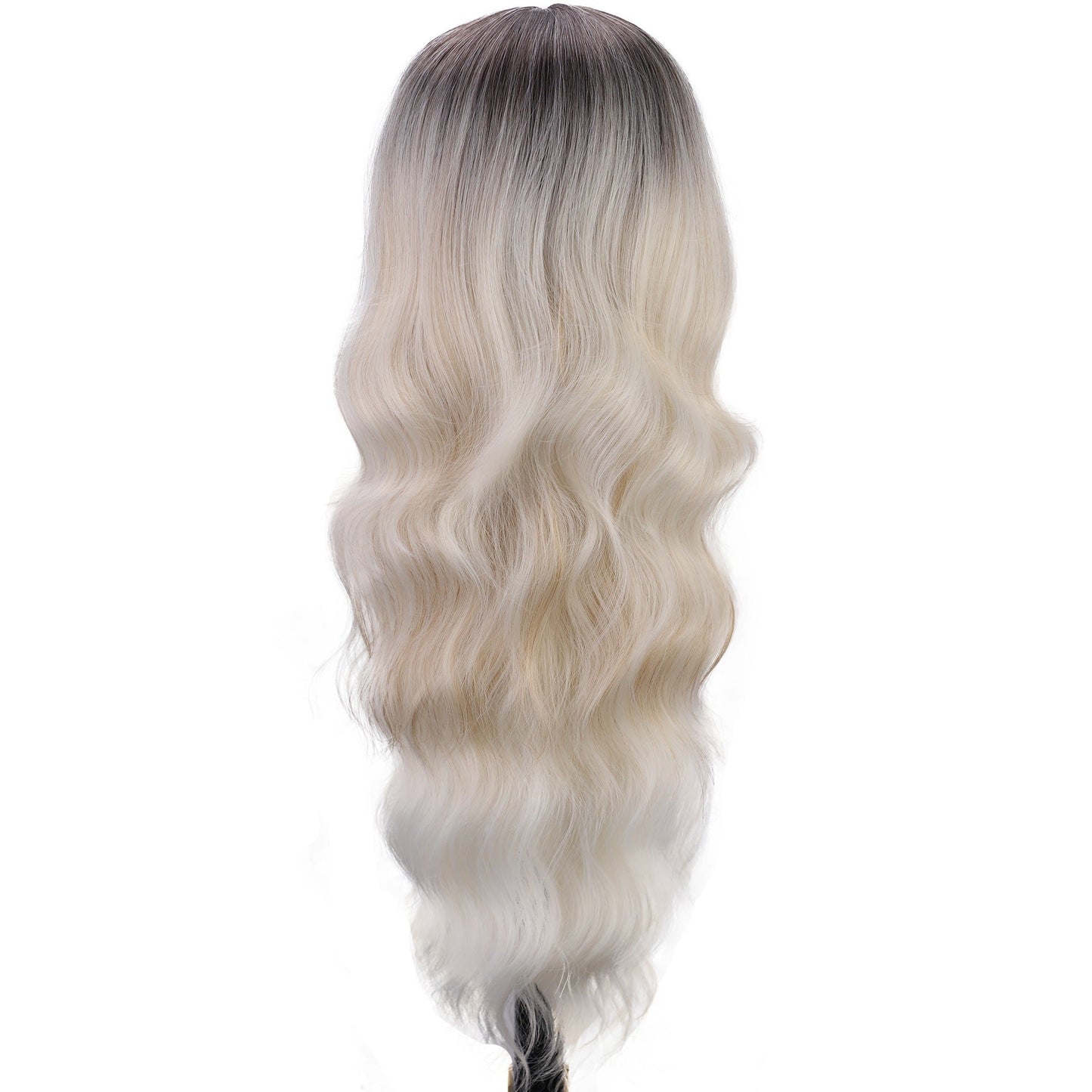 Chemical Fiber Wig Hair, European and American Wigs, Women's Long Curly Hair, Gradually Changing Color, Front Lace Wig Headband - Jaazi Intl