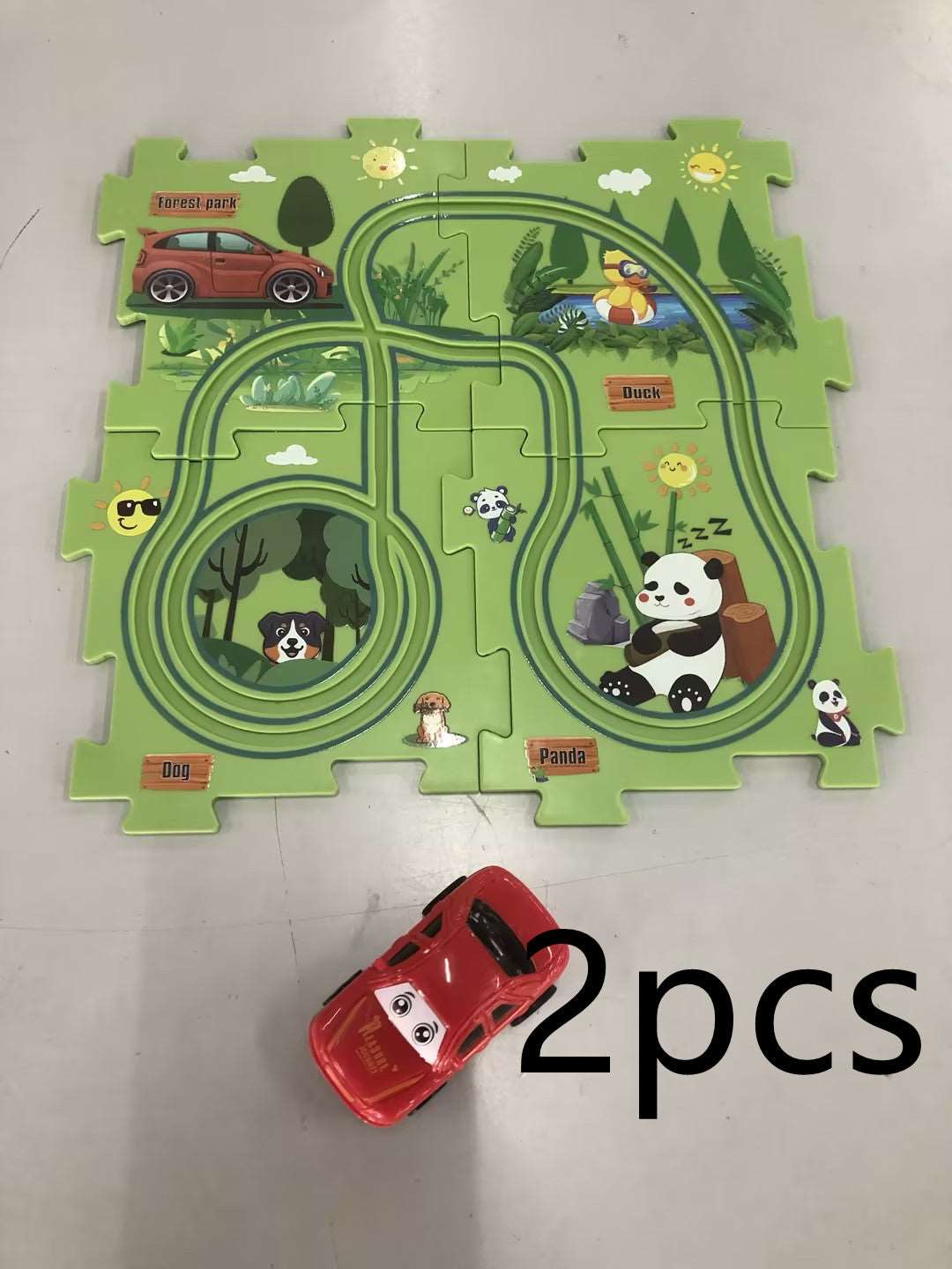 Children Puzzle Electric Railroad Speeder DIY Assembly Electric Car Automatic Rail City Scene Construction Education Toy Gift - Jaazi Intl