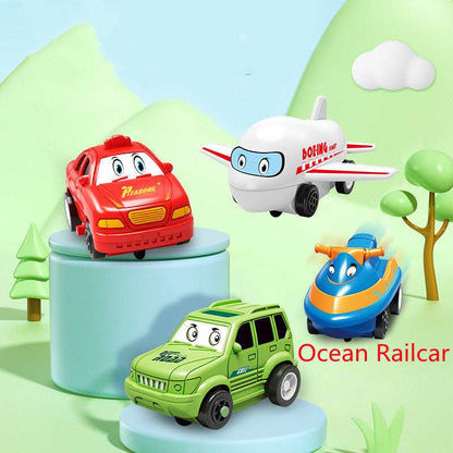 Children Puzzle Electric Railroad Speeder DIY Assembly Electric Car Automatic Rail City Scene Construction Education Toy Gift - Jaazi Intl