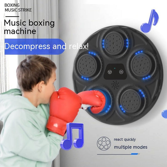 Children's Music Boxing Machine Blue Light Hitting Reaction Boxing Target Intelligent Electronic Wall Target - Jaazi Intl