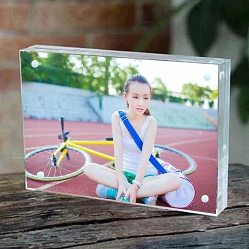 Christmas Gift 1 set Acrylic Clear Rectangle Magnet Photo Frame Sheet Europe Simple Fashion Picture Frame Plastic PMMA Board - Jaazi Intl