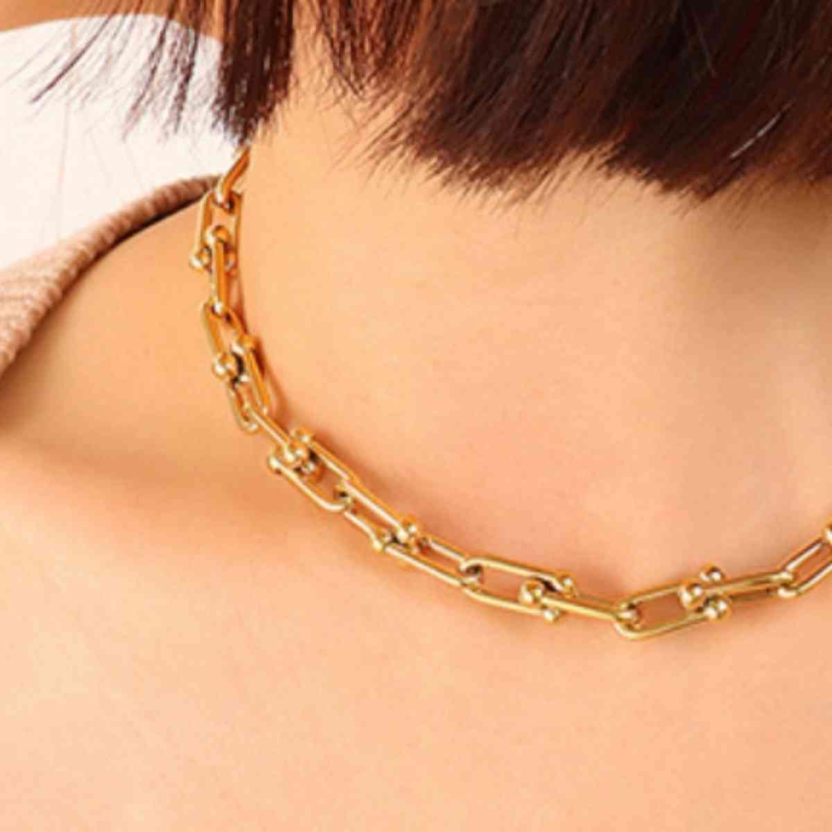 Chunky Chain Titanium Steel Necklace - Jaazi Intl