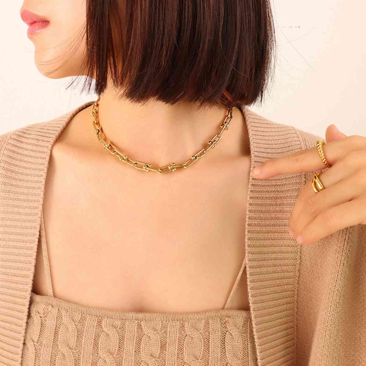 Chunky Chain Titanium Steel Necklace - Jaazi Intl