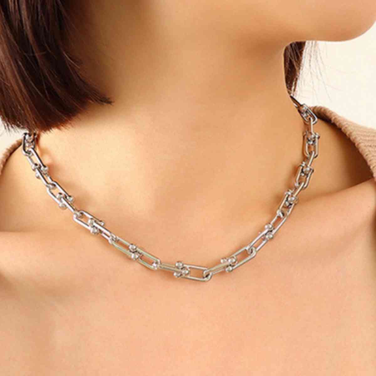 Chunky Chain Titanium Steel Necklace - Jaazi Intl