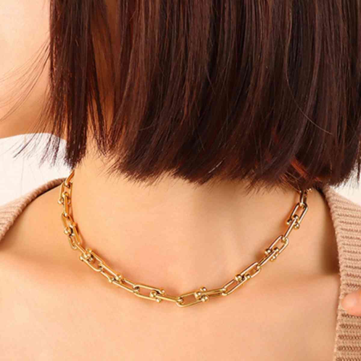 Chunky Chain Titanium Steel Necklace - Jaazi Intl