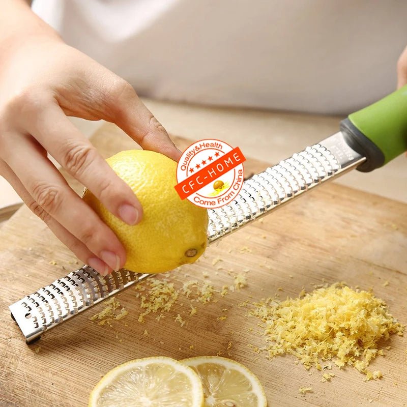 Citrus Lemon Zester & Cheese Grater - Parmesan Cheese, Lemon, Ginger, Garlic, Nutmeg, Chocolate, Vegetables, Fruits, kitchen tools - Jaazi Intl