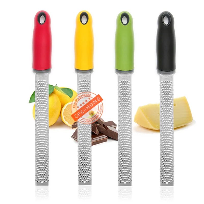 Citrus Lemon Zester & Cheese Grater - Parmesan Cheese, Lemon, Ginger, Garlic, Nutmeg, Chocolate, Vegetables, Fruits, kitchen tools - Jaazi Intl