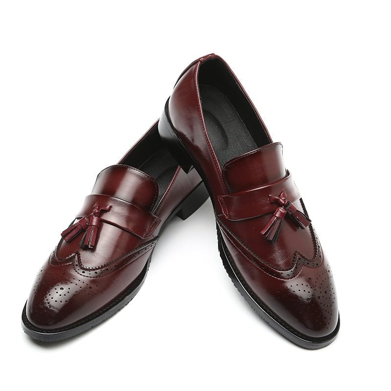 Classic Leather Tassel Loafers - Jaazi Intl