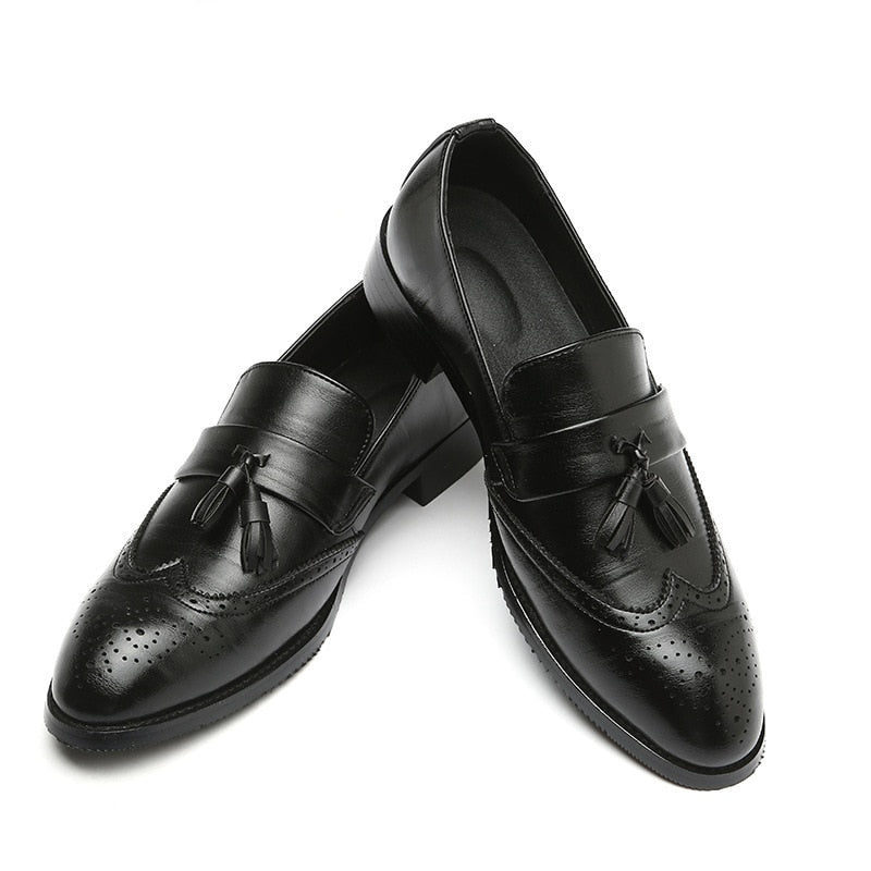 Classic Leather Tassel Loafers - Jaazi Intl