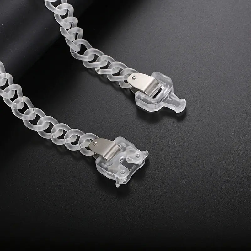 Clear Buckle Men's Chain Necklace - Jaazi Intl