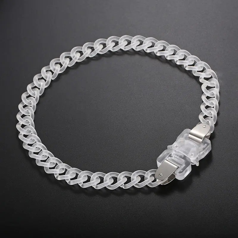 Clear Buckle Men's Chain Necklace - Jaazi Intl