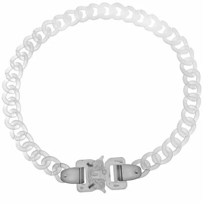 Clear Buckle Men's Chain Necklace - Jaazi Intl