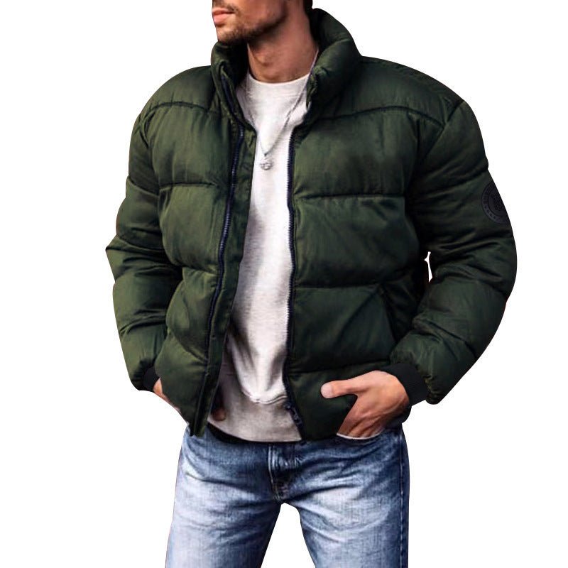 Coat Stand - up Collar Downcotton - padded Jacket Thickened Men's Cotton Jacket - Jaazi Intl