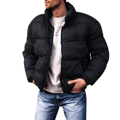 Coat Stand - up Collar Downcotton - padded Jacket Thickened Men's Cotton Jacket - Jaazi Intl