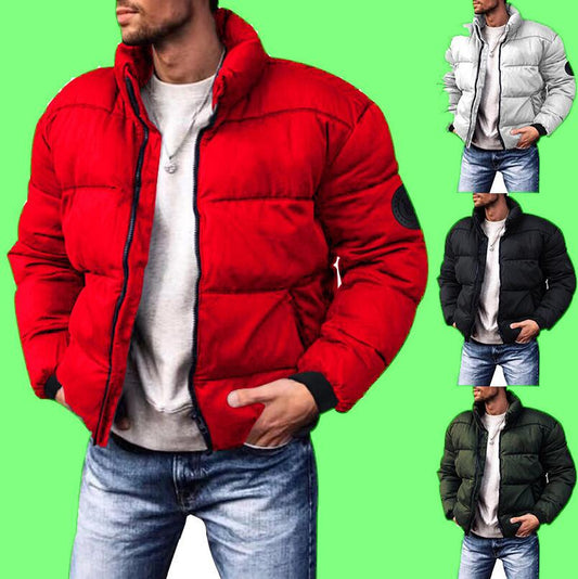 Coat Stand - up Collar Downcotton - padded Jacket Thickened Men's Cotton Jacket - Jaazi Intl