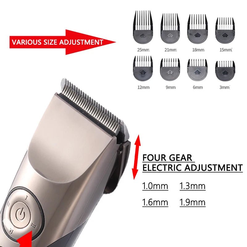 CODOS CHC 980 Professional Hair Trimmer Wireless Rechargeable Men's Hair Clipper with Seat Charger Barber Hair Cutting Machine - Jaazi Intl