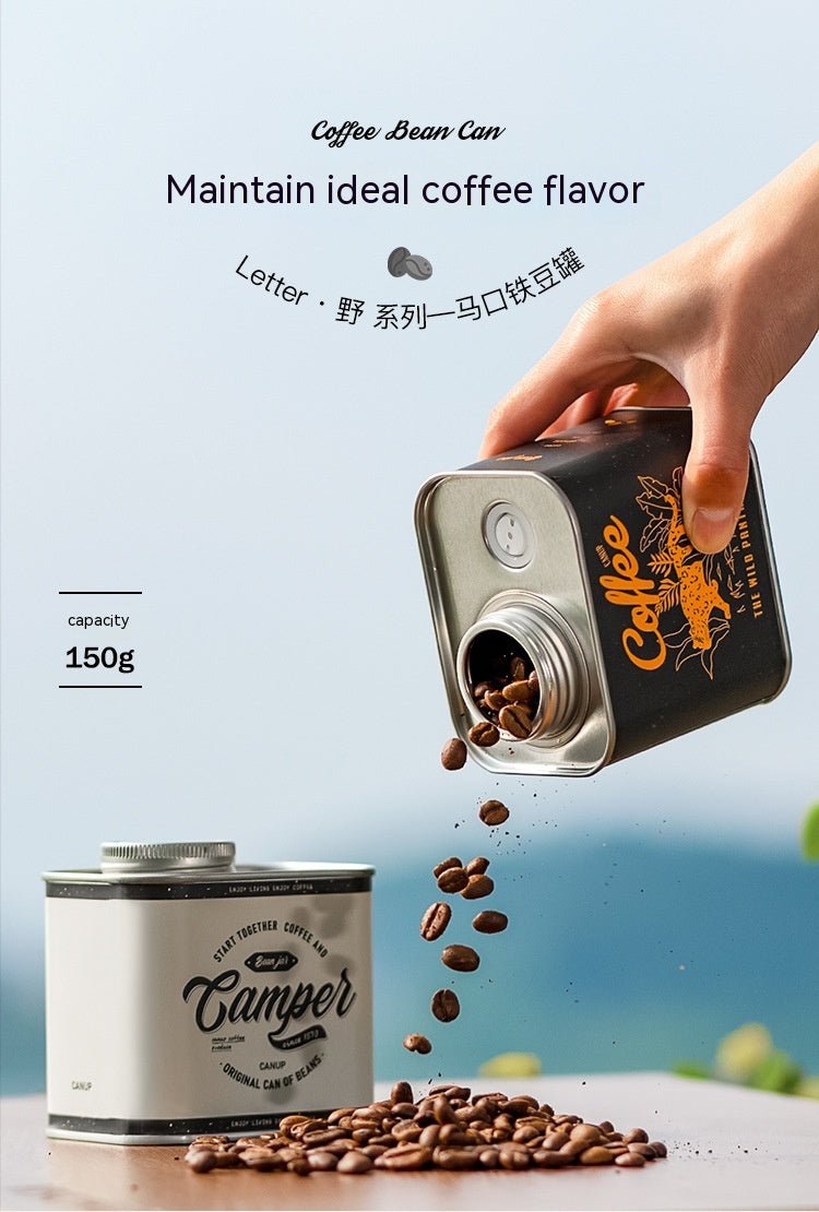 Coffee Bean Sealed Cans Outdoor Camping Tinplate Box Food Grade Packaging Storage Fresh - keeping Breathing Iron Cans - Jaazi Intl