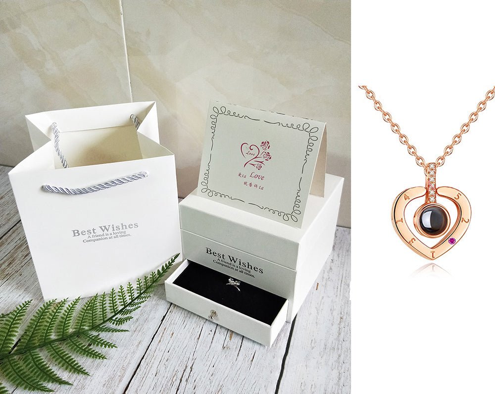 Coffret Cadeau Collier Rose, Cadeau Parfait Pour La Saint - Valentin - Jaazi Intl