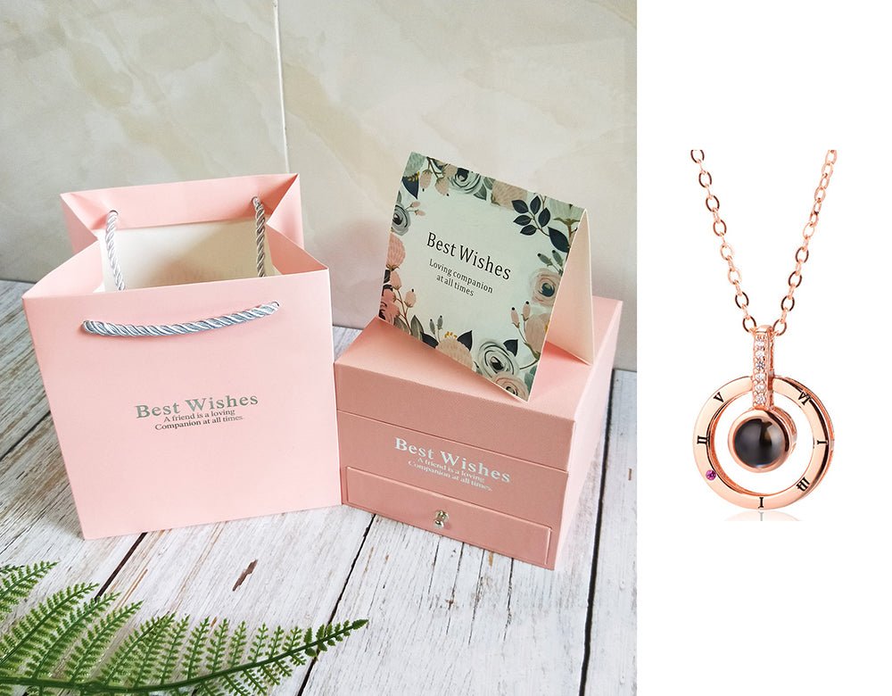 Coffret Cadeau Collier Rose, Cadeau Parfait Pour La Saint - Valentin - Jaazi Intl