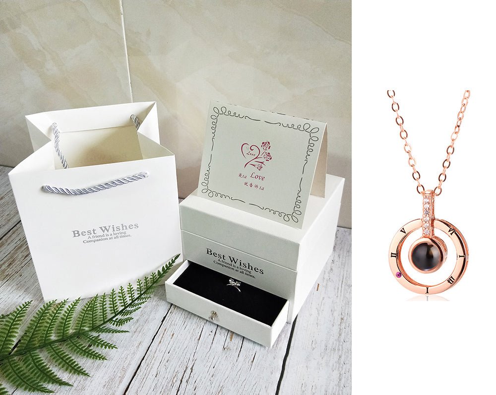 Coffret Cadeau Collier Rose, Cadeau Parfait Pour La Saint - Valentin - Jaazi Intl