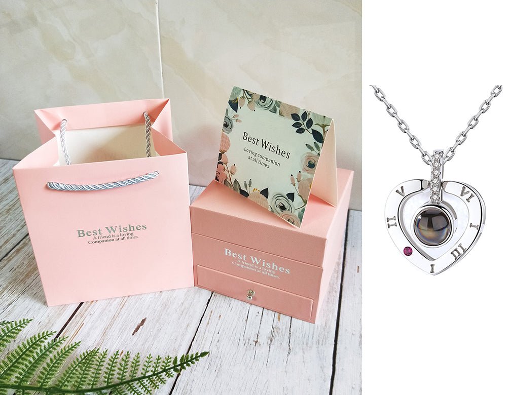 Coffret Cadeau Collier Rose, Cadeau Parfait Pour La Saint - Valentin - Jaazi Intl