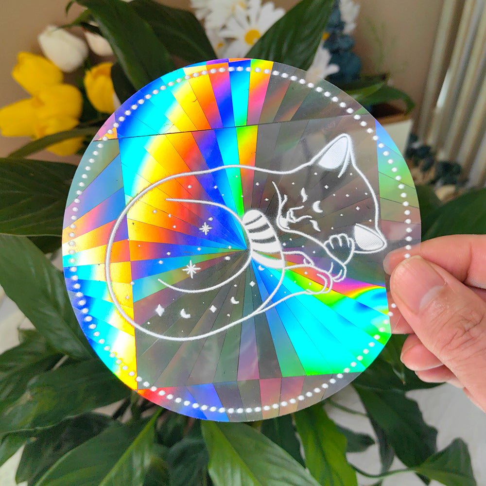 Colorful Suncatcher Sun Sunshine Catcher Rainbow Prism Glass PVC Window Filming - Jaazi Intl