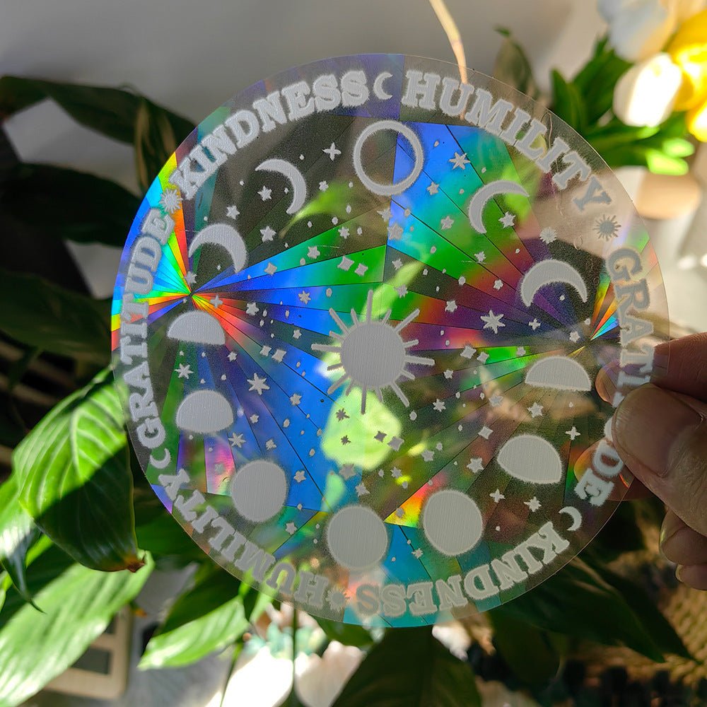 Colorful Suncatcher Sun Sunshine Catcher Rainbow Prism Glass PVC Window Filming - Jaazi Intl