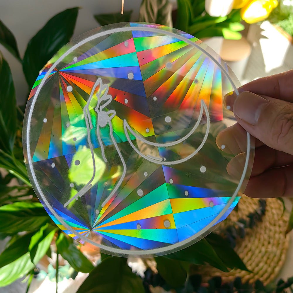 Colorful Suncatcher Sun Sunshine Catcher Rainbow Prism Glass PVC Window Filming - Jaazi Intl